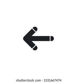Left Arrow Icon Vector Symbol Eps