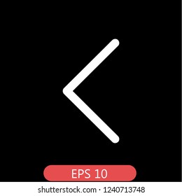 Left arrow icon, Left arrow icon vector, in trendy flat style isolated on white background. Left arrow icon image, Left arrow icon illustration, EPS 10, Premium