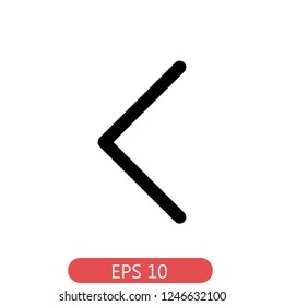 Left arrow icon, Left arrow icon vector, in trendy flat style isolated on white background. Left arrow icon image, Left arrow icon illustration, EPS 10, Premium