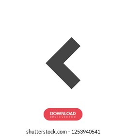 Left arrow icon, Left arrow icon vector, in trendy flat style isolated on white background. Left arrow icon image, Left arrow icon illustration