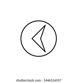 Left arrow icon, Left arrow icon vector, in trendy flat style isolated on white background. Left arrow icon image, Left arrow icon illustration
