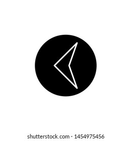 Left arrow icon vector, in trendy flat style isolated on white background. Left arrow icon image, Left arrow icon illustration, EPS 10, Premium
