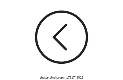 Left arrow icon, Left arrow icon vector, in trendy flat style isolated on white background. Left arrow icon image, Left arrow icon illustration, EPS 10, Premium