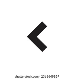 Left arrow icon vector, in trendy flat style isolated on white background. Left arrow icon image, Left arrow icon illustration