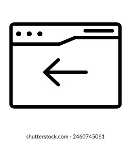 Left arrow Icon which can easily modify or edit 