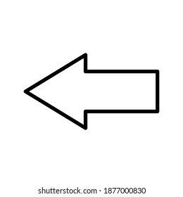 
icono de flecha izquierda con fondo blanco