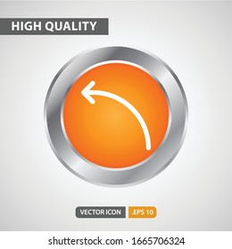 left arrow icon for your web site design, logo, app, UI. Vector graphics illustration and editable stroke. EPS 10.