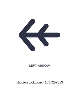 left arrow isolated icon. Simple element illustration from arrows 2 concept. left arrow editable logo symbol design on white background. Can be use for web and mobile.