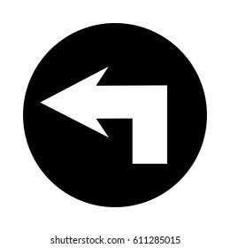 left arrow isolated icon vector illustration design