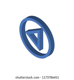 Left arrow isometric left top view 3D icon