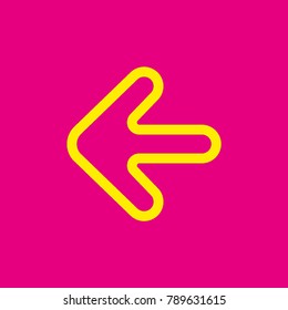 left arrow  line icon