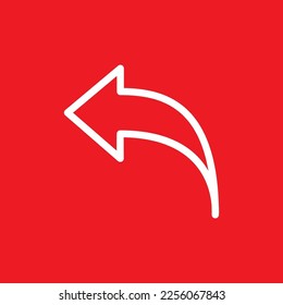 Left arrow line icon, App interface graphics resource, vector illustration.
