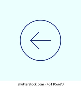 Left Arrow Line icon. Eps-10.