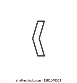Left arrow line icon. linear style sign for mobile concept and web design. left direction arrow outline vector icon. Symbol, logo illustration. Pixel perfect vector graphics