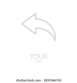 left arrow line icon, outline vector illustration.