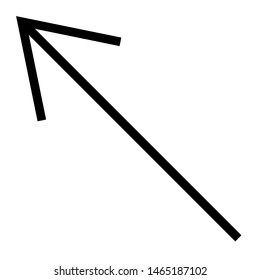 left up arrow line vector icon