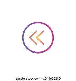 Left arrow  - Line Vector Icon
