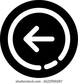 Left arrow Line vector Icon Design