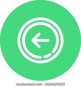 Flecha izquierda Línea Vector Icono Diseño