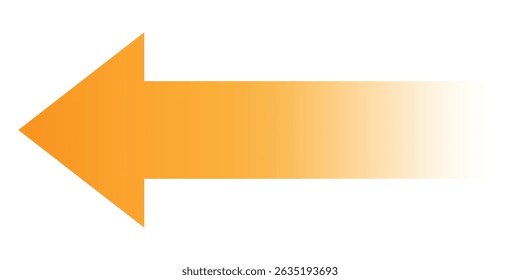 Left arrow on white background representing bold directional symbol for navigation, pointing left, isolated graphic for infographic, presentation, or web design use.