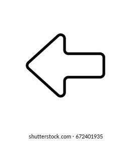 Left arrow from one vertical line icon.