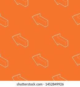 Left arrow pattern vector orange for any web design best