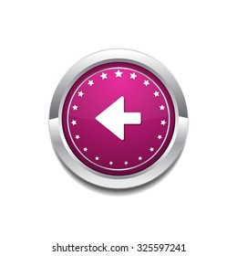Left Arrow Pink Vector Button Icon