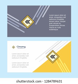 Left arrow road sign board abstract corporate business banner template, horizontal advertising business banner.