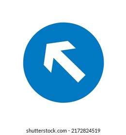 up left arrow sign with trendy design