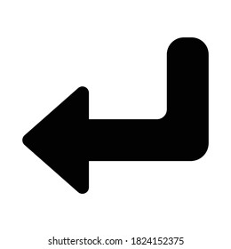 left arrow sign vector design