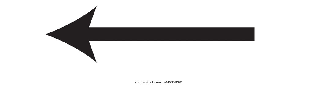 Left arrow sign vector design