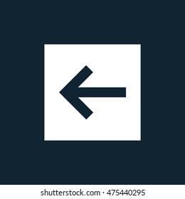 Left arrow in square button icon Vector Illustration Image Web Material icon  Flat 