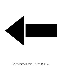Icono De Glifo Vector De Flecha Izquierda Para Uso Personal Y Comercial.

