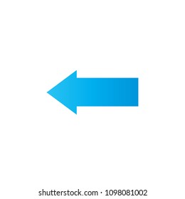Left arrow vector icon