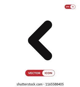 Left arrow vector icon