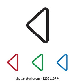 Left arrow vector icon
