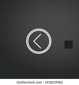 Left Arrow vector icon. Left Arrow concept stroke symbol design. Thin graphic elements vector illustration, outline pattern for your web site design, logo, UI. EPS 10.