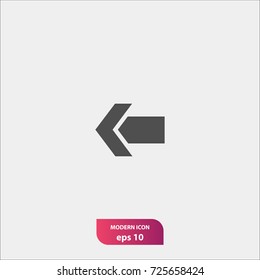 left arrow vector icon, flat symbol, simple and modern illustration sign