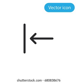 Left arrow vector icon, illustration symbol