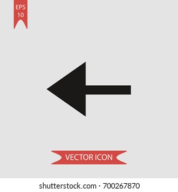 Left arrow vector icon illustration symbol