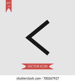 Left arrow vector icon illustration symbol