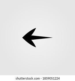Icono vectorial de flecha izquierda en estilo de línea. Deshacer, retroceder símbolo del botón de navegación.