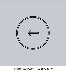 Left Arrow vector icon. Modern, simple, isolated, flat best quality icon for web site designs or mobile apps. Vector illustration.