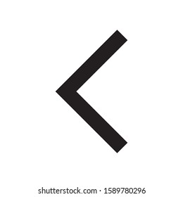 Left arrow vector icon, simple sign for web site and mobile app.