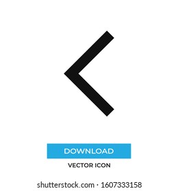 Left arrow vector icon, simple sign for web site and mobile app.