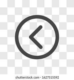 Left arrow vector icon, simple sign for web site and mobile app.