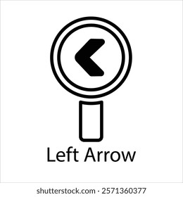 Left Arrow Vector icon stock graphic