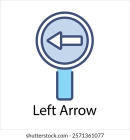 Left Arrow Vector icon stock graphic