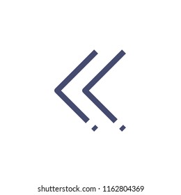 Left Arrow Vector Line Icon Pixel Perfect. Editable 2 Pixel Stroke Weight. Direction Icon for Website Mobile App Presentation