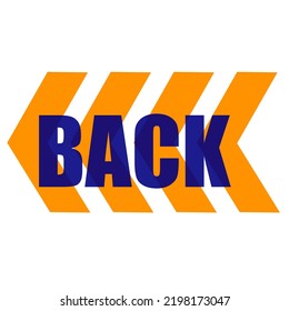 Left arrows with the text "BACK"
